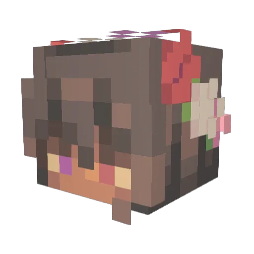 ninaloos Minecraft avatar head, 3D render