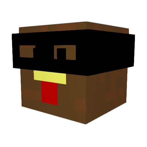 ninanature Minecraft avatar head, 3D render