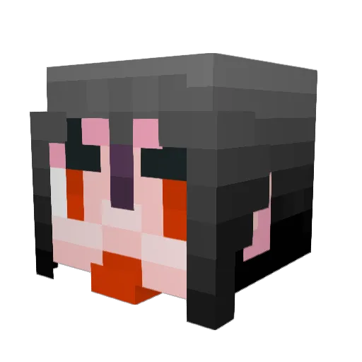 ninatendo64 Minecraft avatar head, 3D render