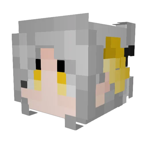 ninatiara Minecraft avatar head, 3D render