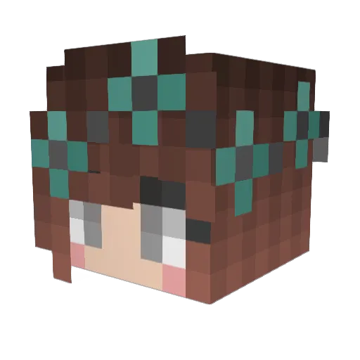 nincar Minecraft avatar head, 3D render