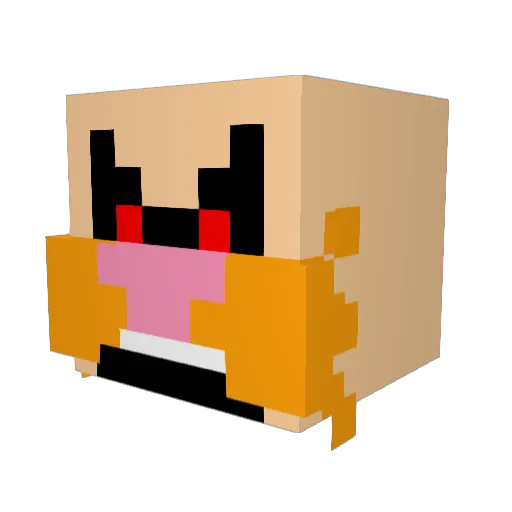 nindoong Minecraft avatar head, 3D render