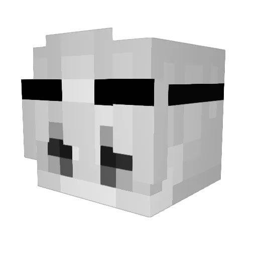 nine_15 Minecraft avatar head, 3D render
