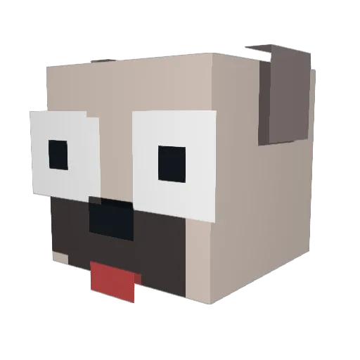 nineneepk Minecraft avatar head, 3D render