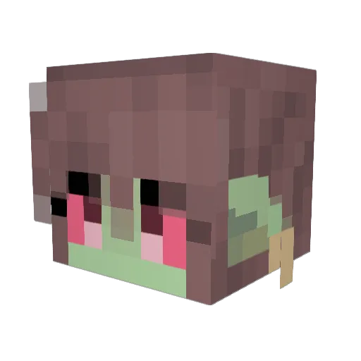 ninenia Minecraft avatar head, 3D render