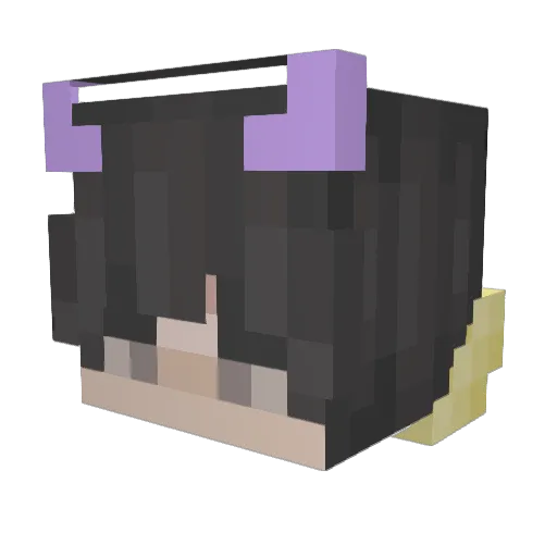 nineserk Minecraft avatar head, 3D render