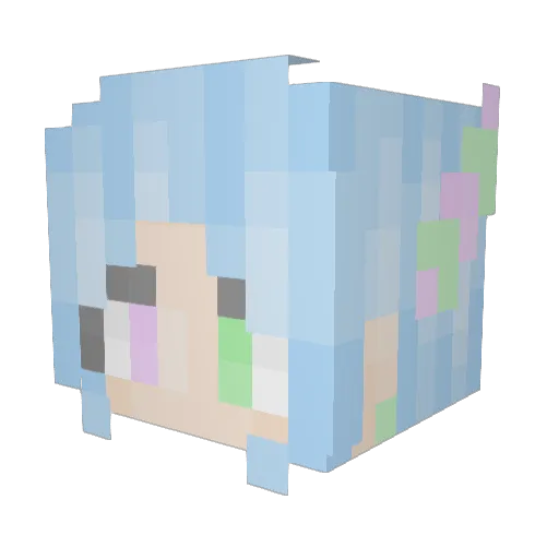 ninethreeseven Minecraft avatar head, 3D render