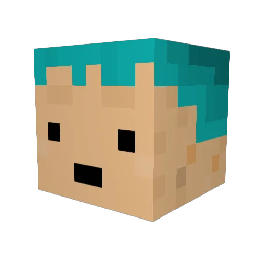ninetyy Minecraft avatar head, 3D render