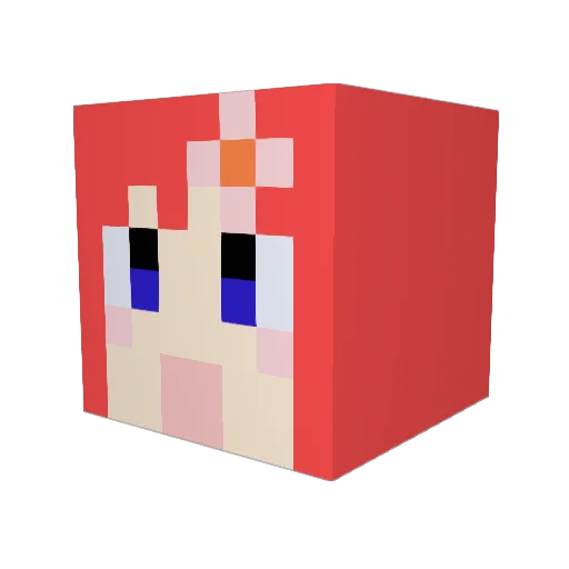 ning_77 Minecraft avatar head, 3D render