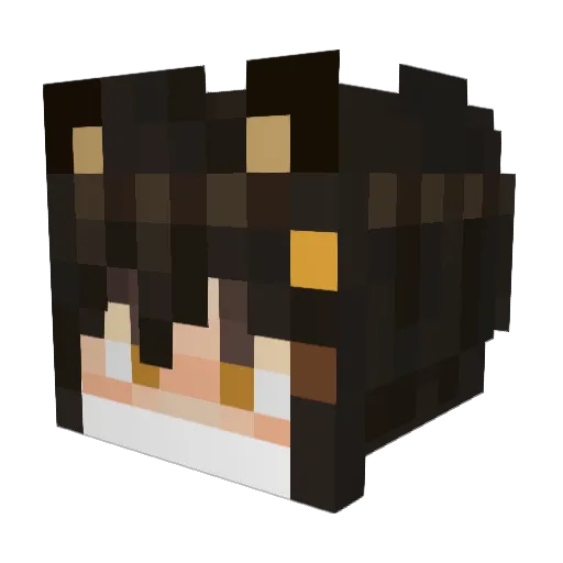 ningdungie Minecraft avatar head, 3D render
