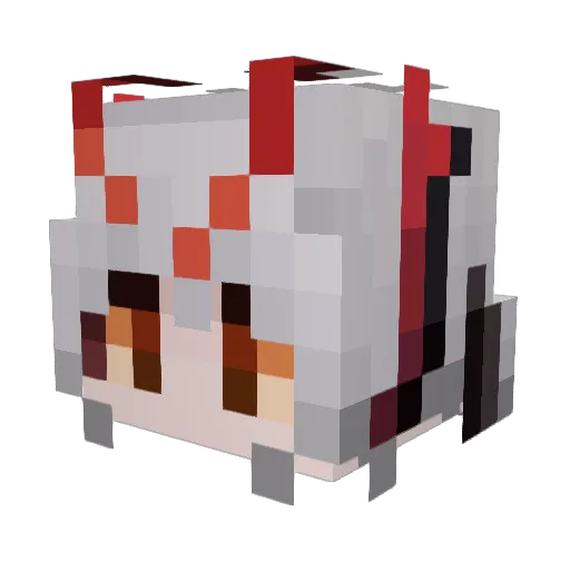 ningforever Minecraft avatar head, 3D render