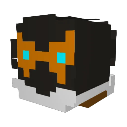 ningxa Minecraft avatar head, 3D render