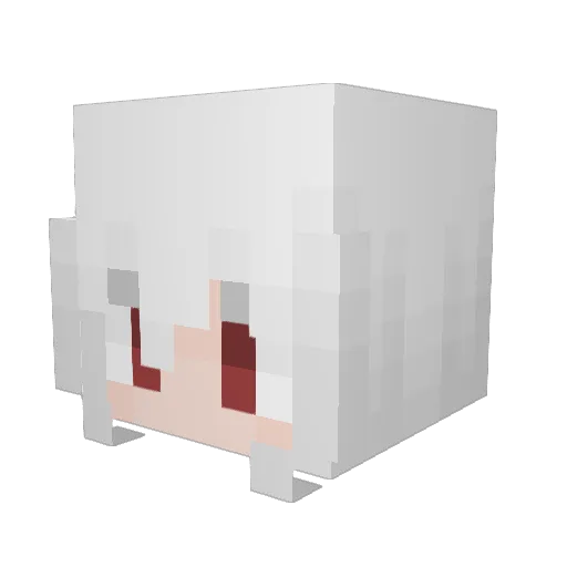 ningyy Minecraft avatar head, 3D render