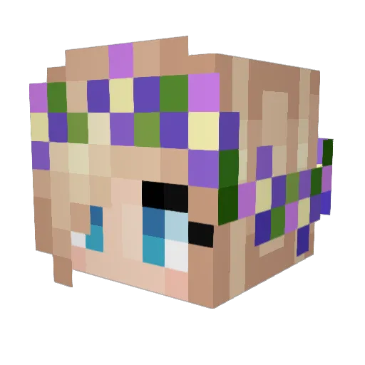 nini4life Minecraft avatar head, 3D render