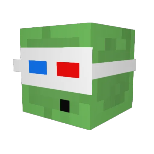 ninibad Minecraft avatar head, 3D render
