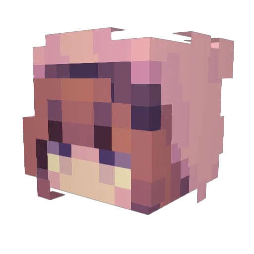 ninibun_ Minecraft avatar head, 3D render