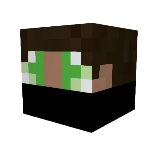 ninidroid Minecraft avatar head, 3D render