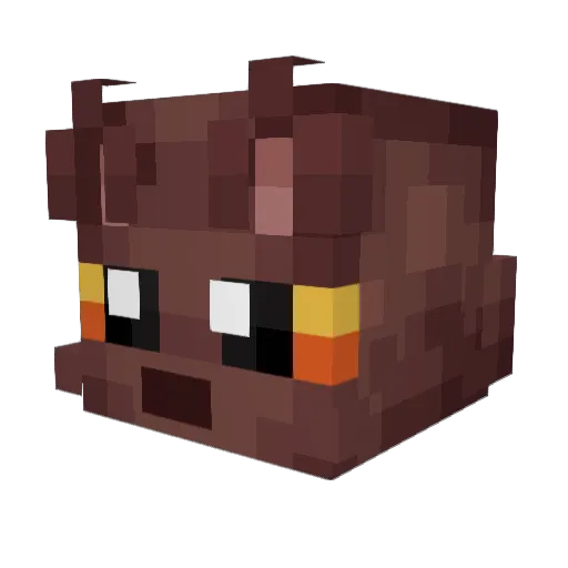 nininecco Minecraft avatar head, 3D render