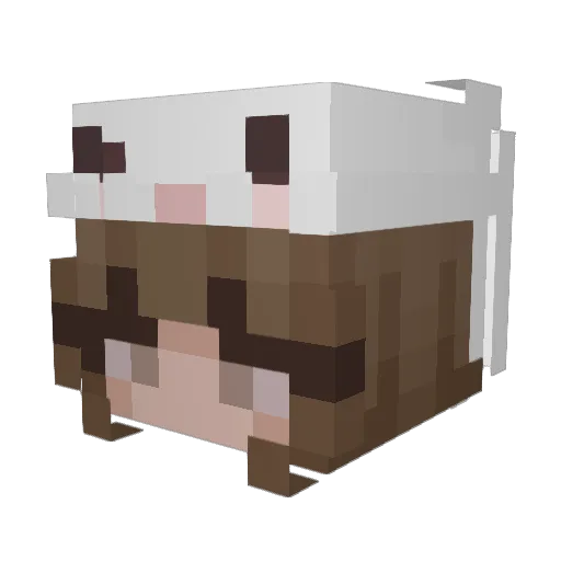 ninioelle Minecraft avatar head, 3D render
