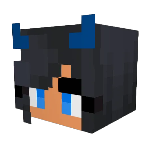 ninisey Minecraft avatar head, 3D render