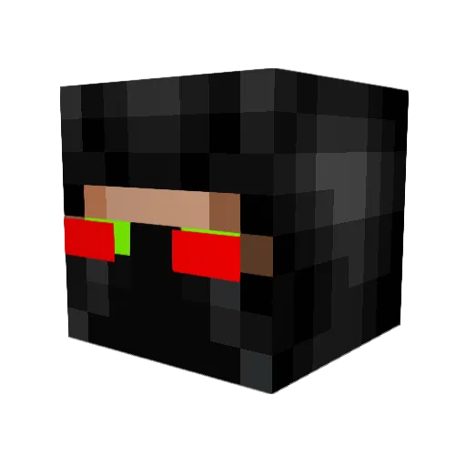 ninja_bash Minecraft avatar head, 3D render