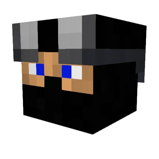 ninja_chair Minecraft avatar head, 3D render