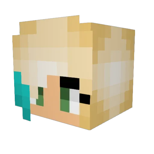 ninja_kittie Minecraft avatar head, 3D render