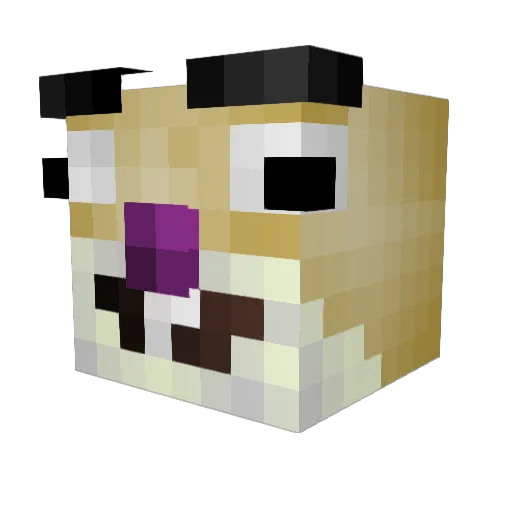 ninja_pizza Minecraft avatar head, 3D render