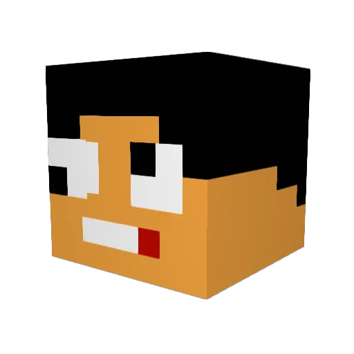 ninja_potato777 Minecraft avatar head, 3D render