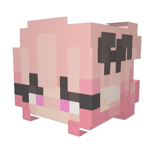 ninja_shikai Minecraft avatar head, 3D render