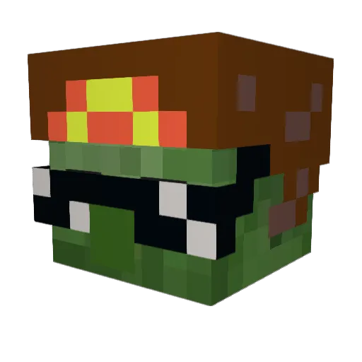 ninjagalaxyX Minecraft avatar head, 3D render