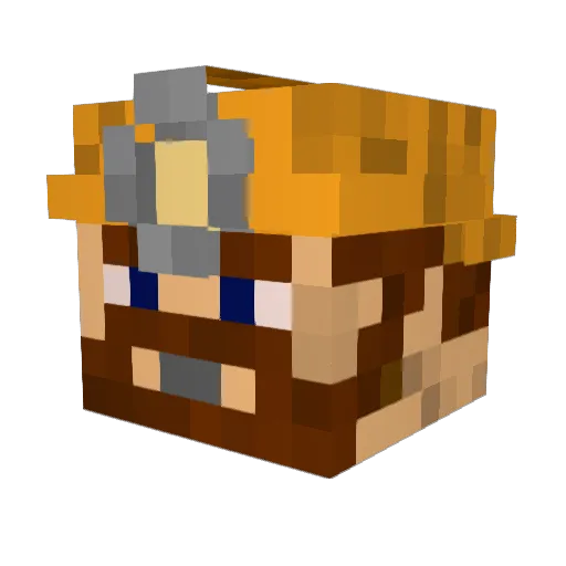 ninjakattt Minecraft avatar head, 3D render
