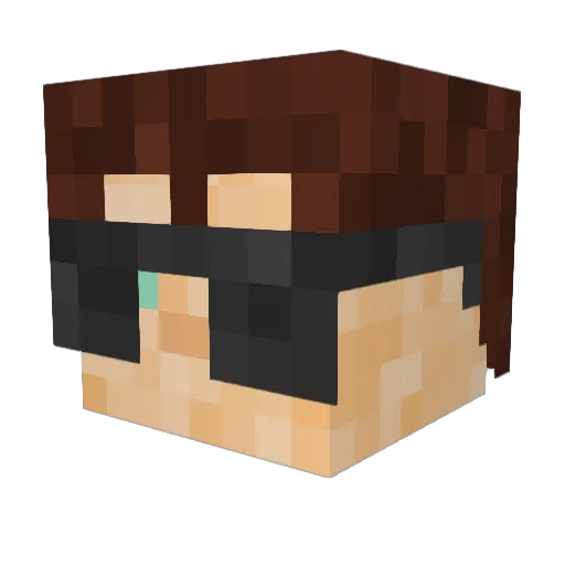 ninjakickbut Minecraft avatar head, 3D render