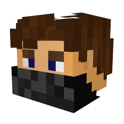 ninjamanRMB Minecraft avatar head, 3D render