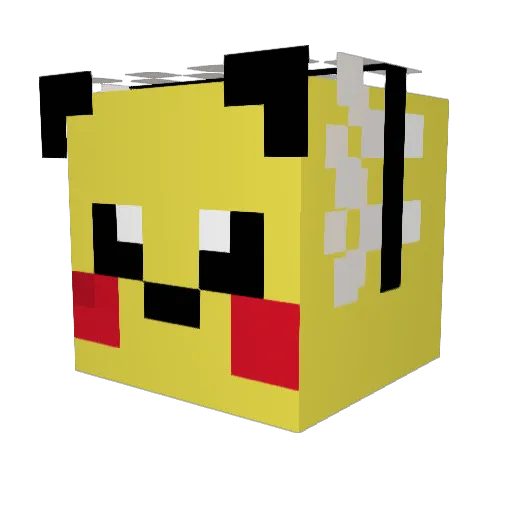ninjaminimac Minecraft avatar head, 3D render