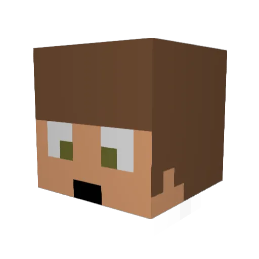 ninjapacman19 Minecraft avatar head, 3D render