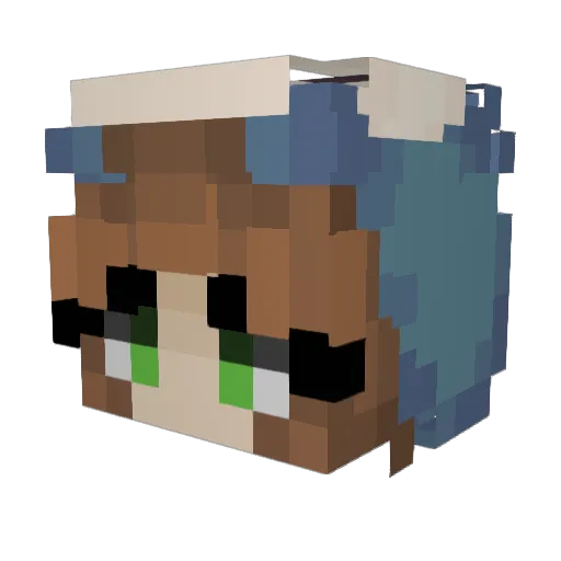 ninjarae Minecraft avatar head, 3D render