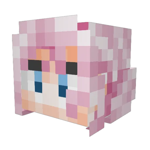 ninjazerotwo Minecraft avatar head, 3D render