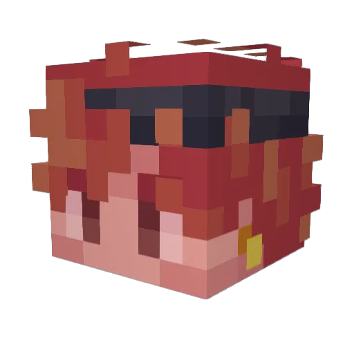 ninjp Minecraft avatar head, 3D render