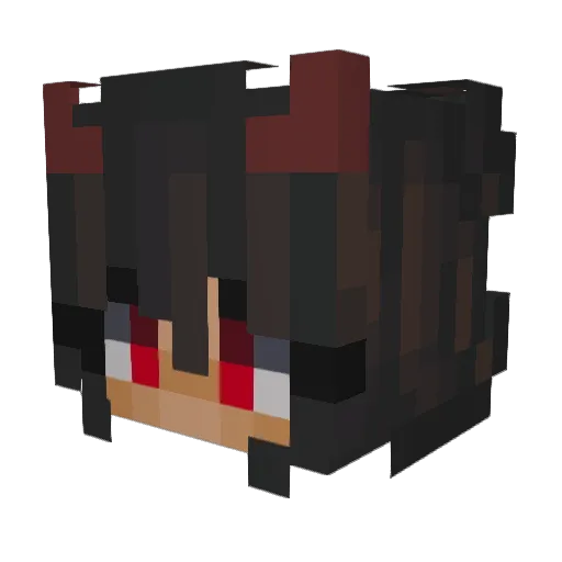 ninnepups Minecraft avatar head, 3D render