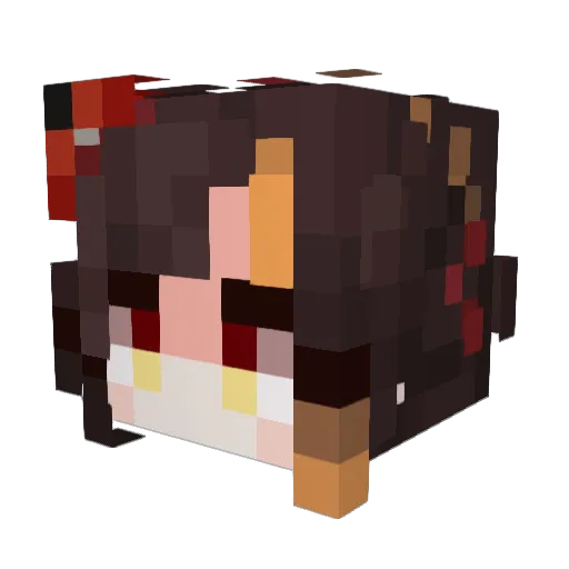 ninniku_dpgk1000 Minecraft avatar head, 3D render
