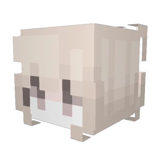 ninnikuz Minecraft avatar head, 3D render
