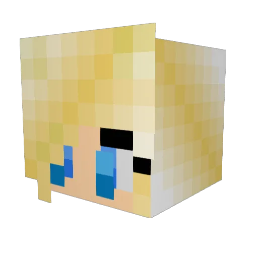 ninnybunny Minecraft avatar head, 3D render