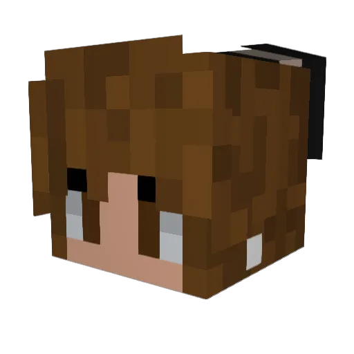 ninooca Minecraft avatar head, 3D render