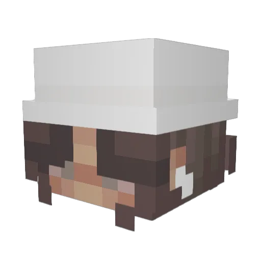 ninotaria Minecraft avatar head, 3D render
