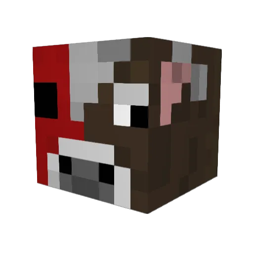 nintendite Minecraft avatar head, 3D render