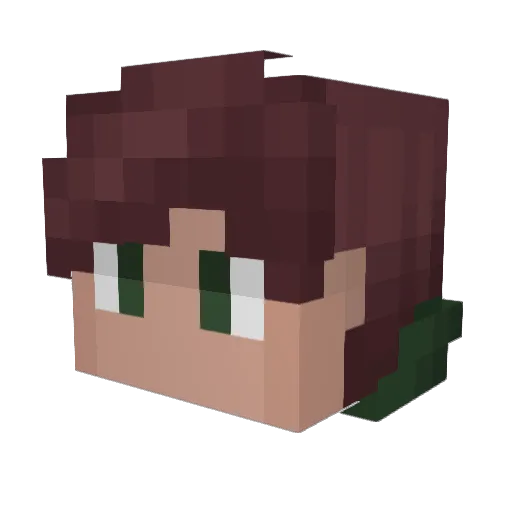 nintendoPixler Minecraft avatar head, 3D render
