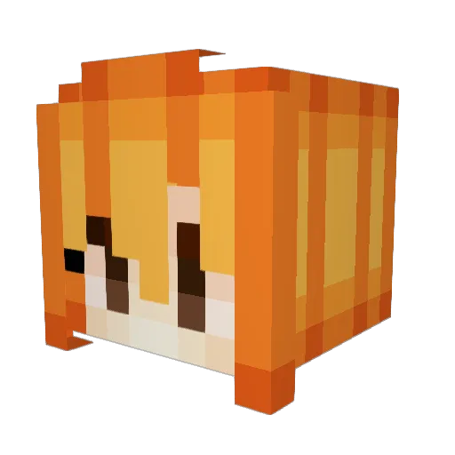 ninumon Minecraft avatar head, 3D render