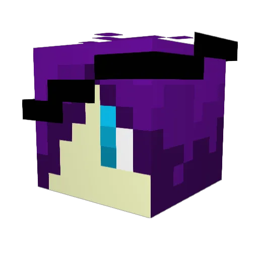 ninzya Minecraft avatar head, 3D render