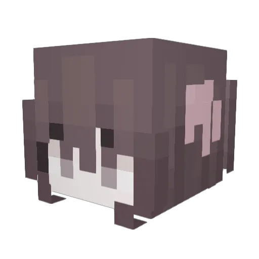 nioh Minecraft avatar head, 3D render